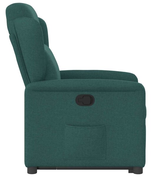 Zvedací polohovací křeslo tmavě zelené textil 3303140