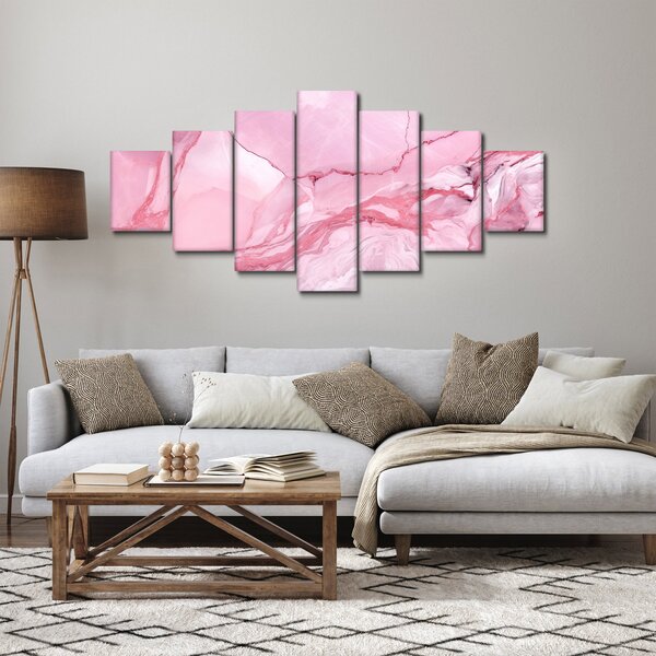 Obraz - Růžový mramor (210x100 cm)