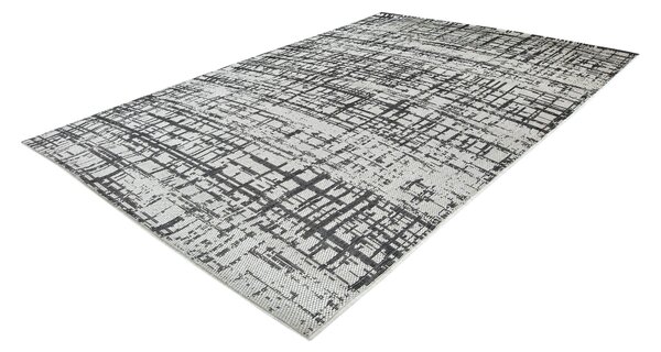 TKANÝ KOBEREC, 120/170 cm šedá, bílá Novel - Tkané koberce