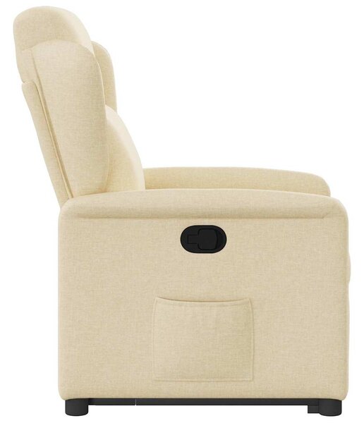 Zvedací polohovací křeslo krémové textil 3303142