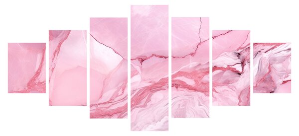 Obraz - Růžový mramor (210x100 cm)