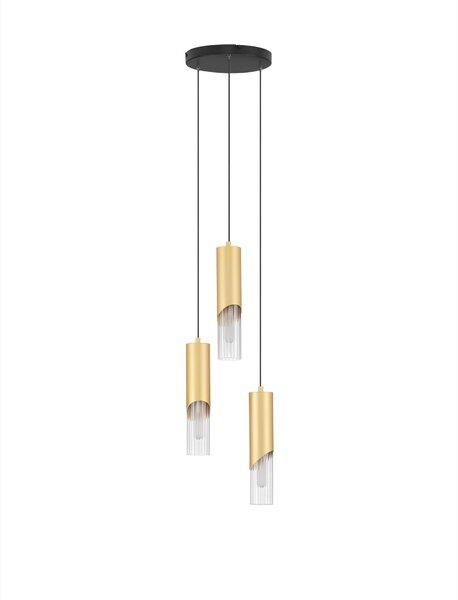 Závěsné svítidlo Modesto zlaté a černé 25 x 150 cm – Zlatá