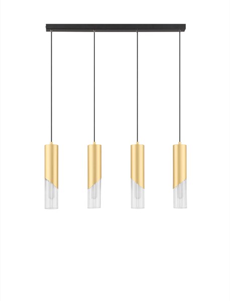 Závěsné svítidlo Modesto zlaté a černé 33 x 150 cm – Zlatá