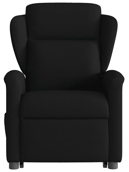 Elektrické zvedací polohovací křeslo černé textil 3303156