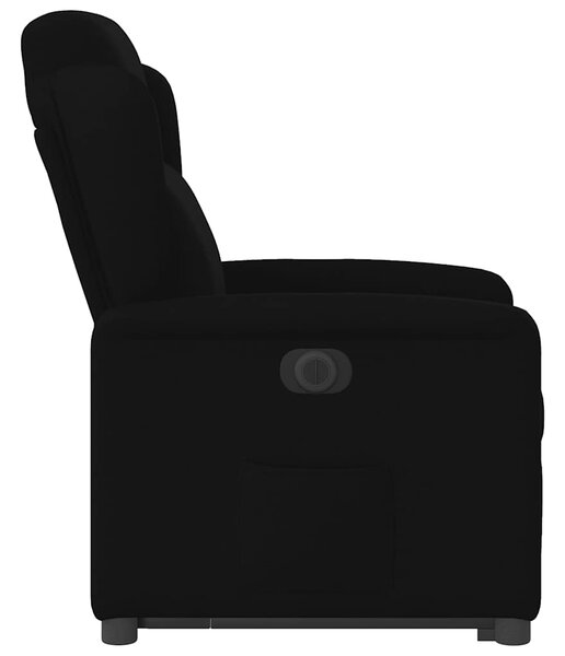 Elektrické zvedací polohovací křeslo černé textil 3303156