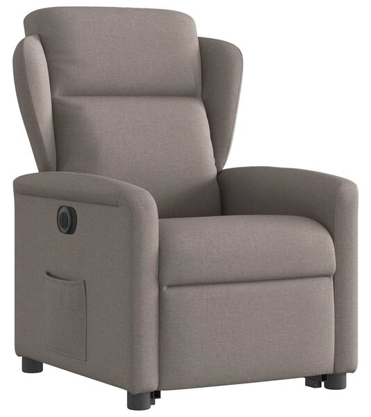 Elektrické zvedací polohovací křeslo taupe textil 3303161