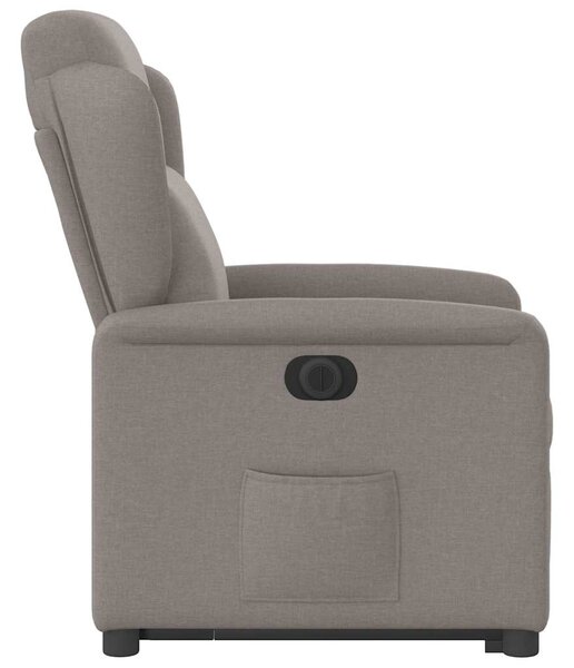 Elektrické zvedací polohovací křeslo taupe textil 3303161