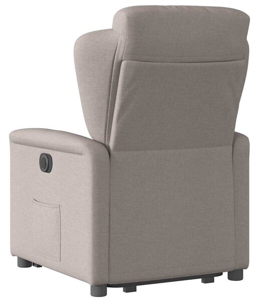 Elektrické zvedací polohovací křeslo taupe textil 3303161