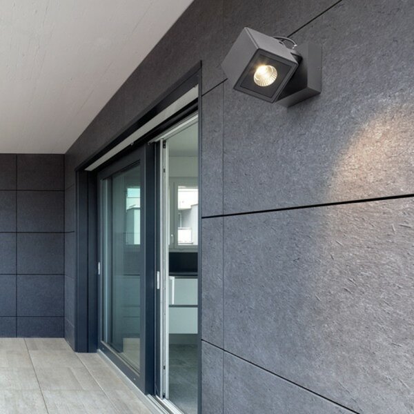 RED - DESIGN RENDL RENDL BORA nástěnná antracitová 230V LED 6W 44° IP54 3000K R12578