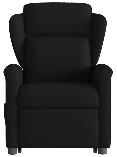 Elektrické zvedací masážní polohovací křeslo černé textil 3303166