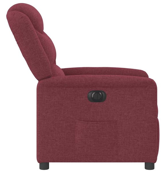 Elektrické polohovací křeslo vínové textil 3303177