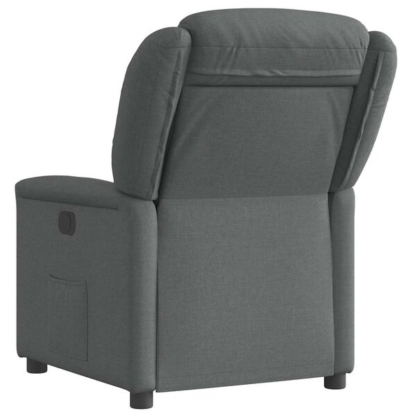 Elektrické polohovací křeslo tmavě šedé textil 3303175