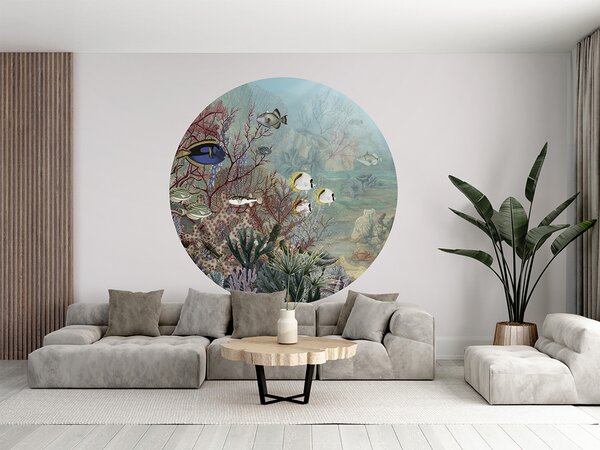 FUGU Kruhová tapeta Korálový svět – Coral Creatures Rozměr: kruh 40 cm ...