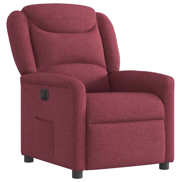 Elektrické polohovací křeslo vínové textil 3303177