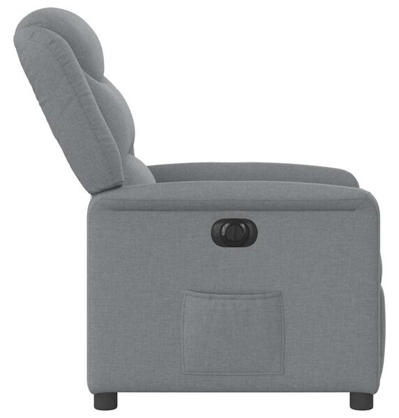 Elektrické polohovací křeslo světle šedé textil 3303174
