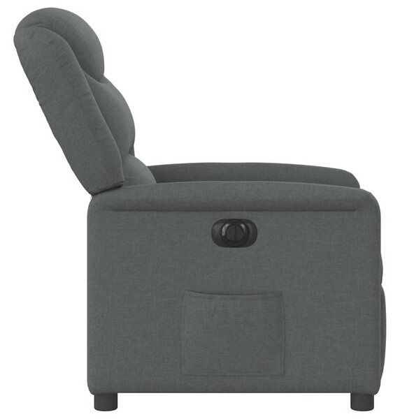 Elektrické polohovací křeslo tmavě šedé textil 3303175