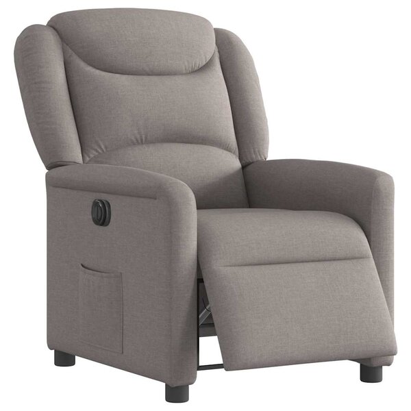 Elektrické polohovací křeslo taupe textil 3303181