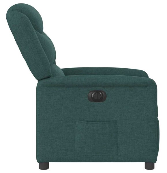 Elektrické polohovací křeslo tmavě zelené textil 3303180