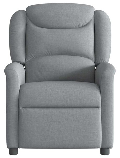Elektrické masážní polohovací křeslo světle šedé textil 3303184