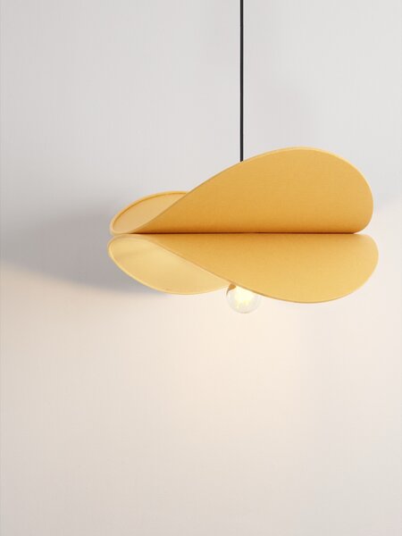 Stojací lampa Luve hořčicová – horčicová