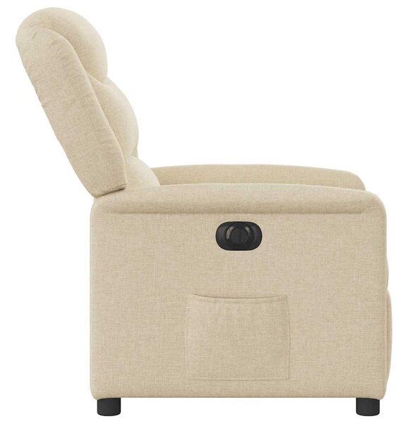 Elektrické polohovací křeslo krémové textil 3303182