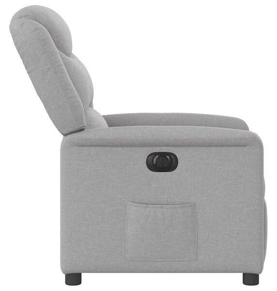 Elektrické polohovací křeslo obláčkově šedé textil 3303183