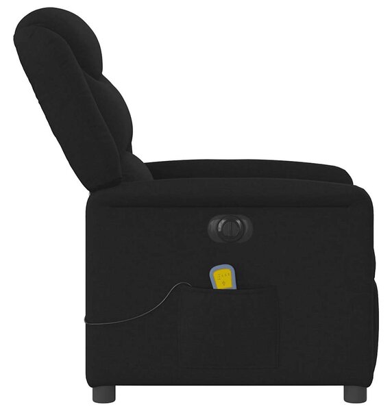 Elektrické masážní polohovací křeslo černé textil 3303186