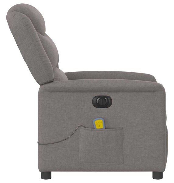 Elektrické masážní polohovací křeslo taupe textil 3303191