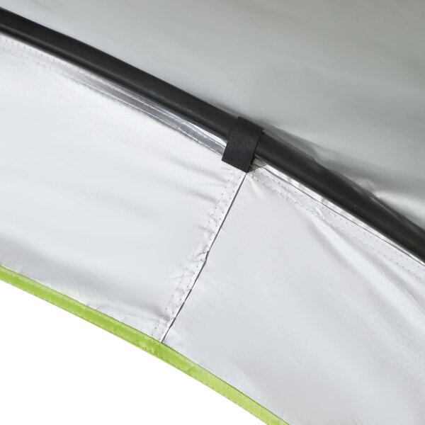 Altán Outsunny pro zahradu, zahradní stan, párty stan, sluneční ochrana, weatherproof kovový rám + polyester, krémově bílá + modrá, 4 x 4 x 2,5 m | Ao