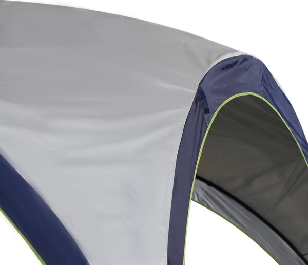 Altán Outsunny pro zahradu, zahradní stan, párty stan, sluneční ochrana, weatherproof kovový rám + polyester, krémově bílá + modrá, 4 x 4 x 2,5 m | Ao