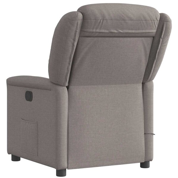 Elektrické masážní polohovací křeslo taupe textil 3303191