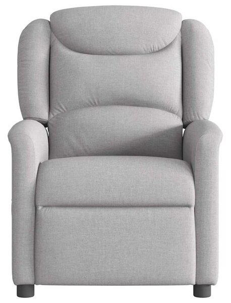 Elektrické masážní polohovací křeslo obláčkově šedé textil 3303193