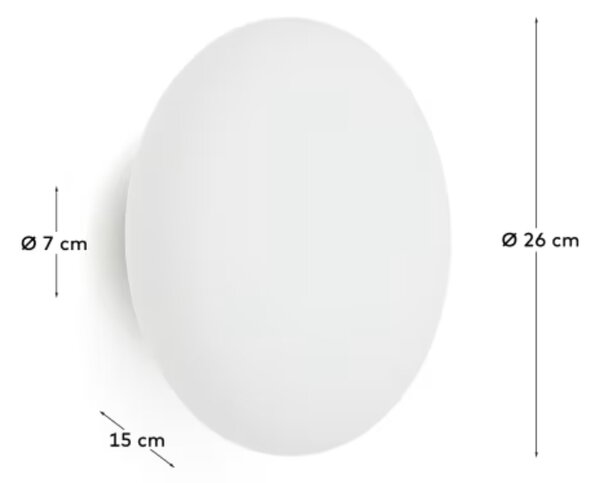 Kave Home Skleněné nástěnné světlo Bamila 26 cm