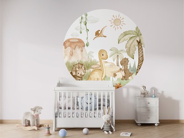 FUGU Kruhová dekorace Roztomilí dinosauři – Dino Baby Rozměr: kruh 40 cm