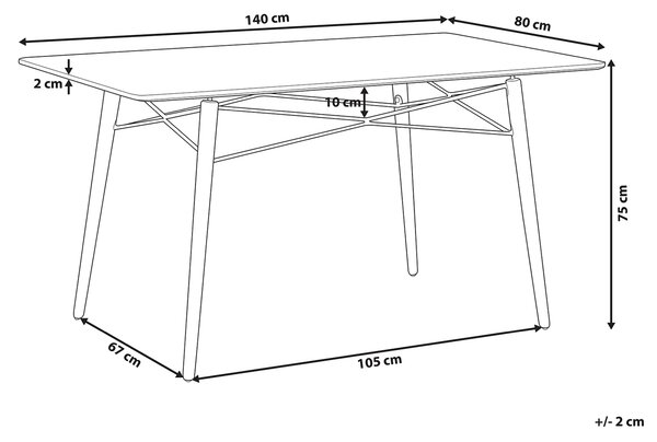 Jídelní stůl BIONDI Černý buk 140 cm 80 cm