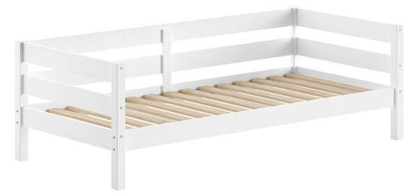 Bílá dětská postel z borovicového dřeva s roštem 90x200 cm Margrit – Vipack