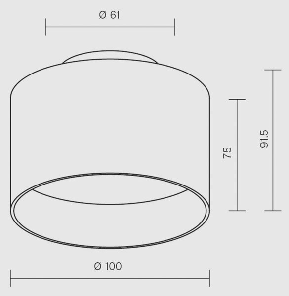 STROPNÍ SVÍTIDLO, 10/9,2 cm - Online Only svítidla, Online Only