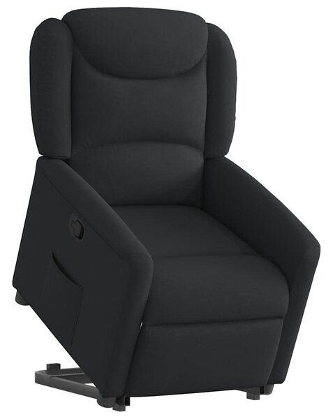 Zvedací polohovací křeslo černé textil 3303196