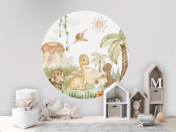 FUGU Kruhová dekorace Roztomilí dinosauři – Dino Baby Rozměr: kruh 40 cm