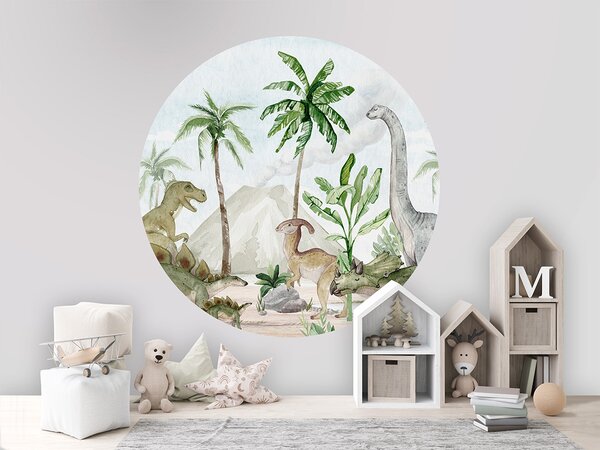 FUGU Kruhová dekorace Dinosauří dobrodružství – Dino Joy Rozměr: kruh 40 cm