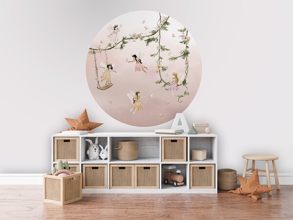 FUGU Kruhová dekorace Víly v květinách – Dream Flight Rozměr: kruh 40 cm