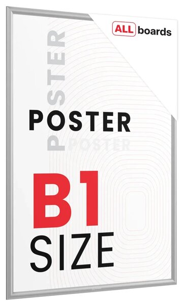 Plakátový rám B1 – Uzamykatelný stříbrný Klip rám FRAME_B1S