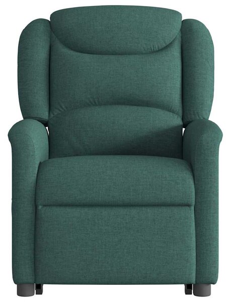 Zvedací polohovací křeslo tmavě zelené textil 3303200