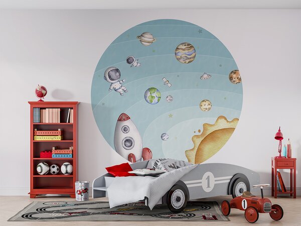 FUGU Samolepicí kruh Vesmírné objevování – Space Joy Light Rozměr: kruh 40 cm