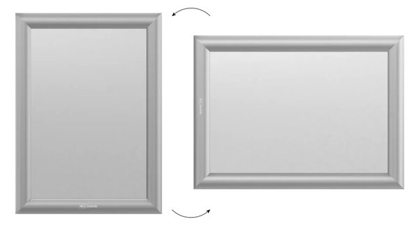 Plakátový rám A4 – Uzamykatelný stříbrný Klip rám FRAME_A4S