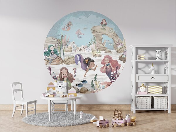 FUGU Kruhová tapeta Kouzelný svět mořských víl – Mermaid Miracles Rozměr: kruh 40 cm
