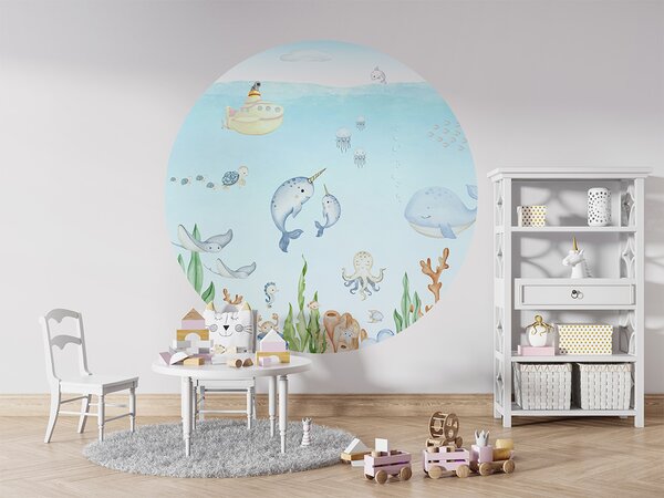 FUGU Samolepicí kruh Veselé dobrodružství pod hladinou – Ocean Joy Rozměr: kruh 40 cm