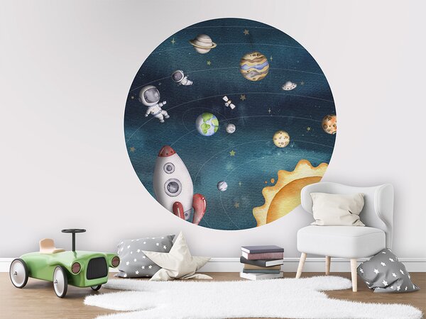 FUGU Samolepicí kruh Dobrodružství ve vesmíru – Space Joy Dark Rozměr: kruh 40 cm
