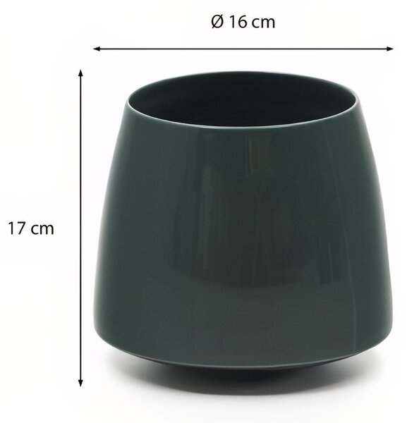 Zelená keramická váza Kave Home Sibla 17 cm