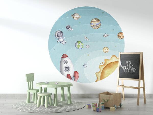 FUGU Samolepicí kruh Vesmírné objevování – Space Joy Light Rozměr: kruh 40 cm
